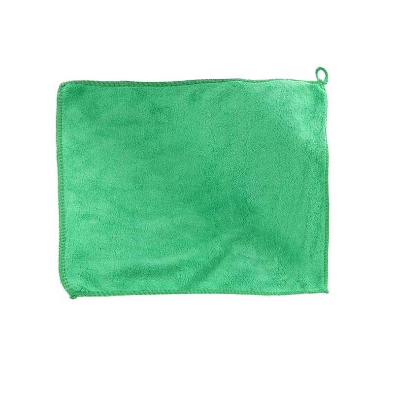 10 stk mikrofiber bil rengøringshåndklæde bil motorcykel vask glas husholdningsrengøring lille håndklæde: Grøn