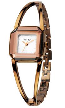 Luksusowe KIMIO damskie bransoletki z zegarkiem proste zegarki damskie ze stali nierdzewnej wodoodporny zegarek sukienka montre femme reloj mujer 2016: gold watch 3