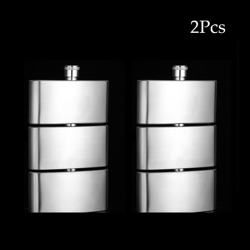 DEOUNY 90Z Assembled Hip Flask Portable Pocket Mini Hip-Flask Stainless Steel Jagermeister Alcohol Bottle Drinkware: 2Pcs