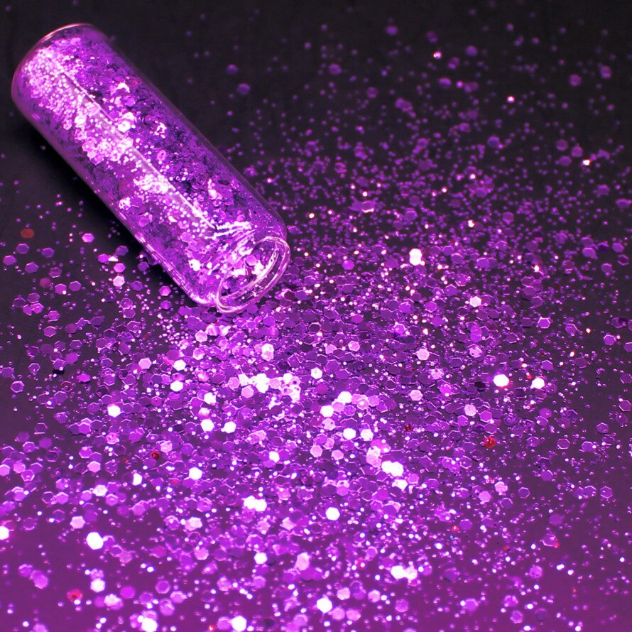 1 flaske dyb guld holografiske pailletter glitter shimmer diamant 12 farver eye shiny skin highlighter ansigt krop glitter festival