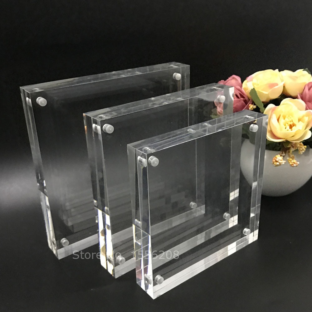 transparent square photo frame blank acrylic ,120x120mm,135x135mm,150x150mm,24mm thickness
