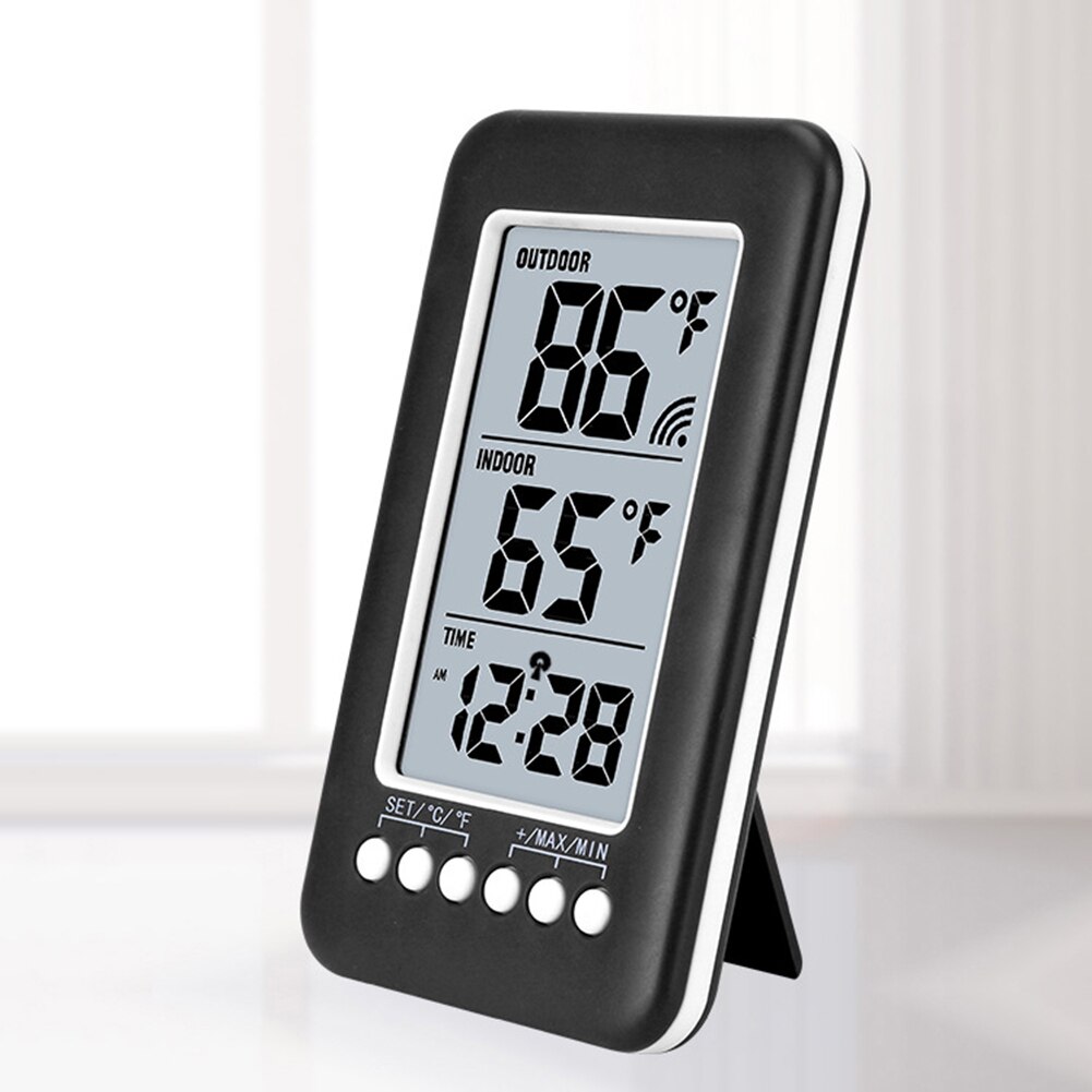 + 1 Sensor Thermometer 433 Mhz Alarm Weerstation Digitale Indoor/Outdoor