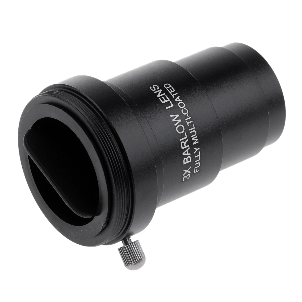 Teleskop okular barlow lins 3x förstoring 1.25 tum universal t-ring adapter för canon steiner yukon