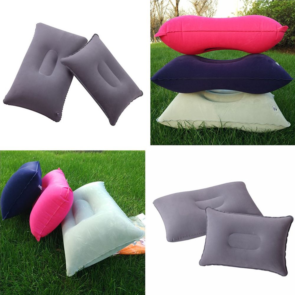 Bequem Ultraleicht Aufblasbare PVC Nylon Luft Kissen Schlaf Kissen Reise Schlafzimmer Wandern Strand Auto Flugzeug Kopf Rest Unterstützung