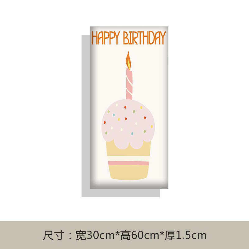 dessin animé enfants Anticollision sac souple autocollant mural auto-adhésif Tatami mur bébé décoration 3D toile de fond mur: Ice Cream Width 30   Height 60   Thickness 1 5