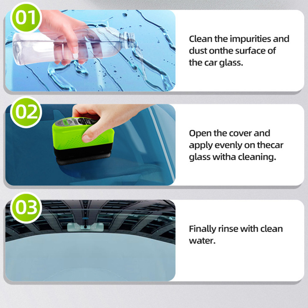 Detergente per vetri clear vision, strumento per la pulizia del parabrezza dell'auto, antiappannamento, impermeabile, universale, per la pulizia dei finestrini dell'auto