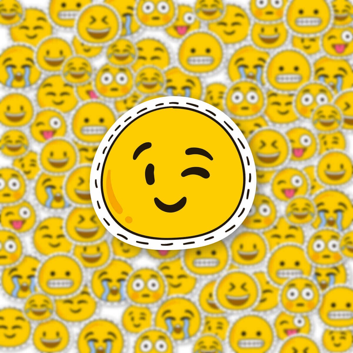 Twinkling Emoji Laptop and Phone Sticker-Decal max.8cm