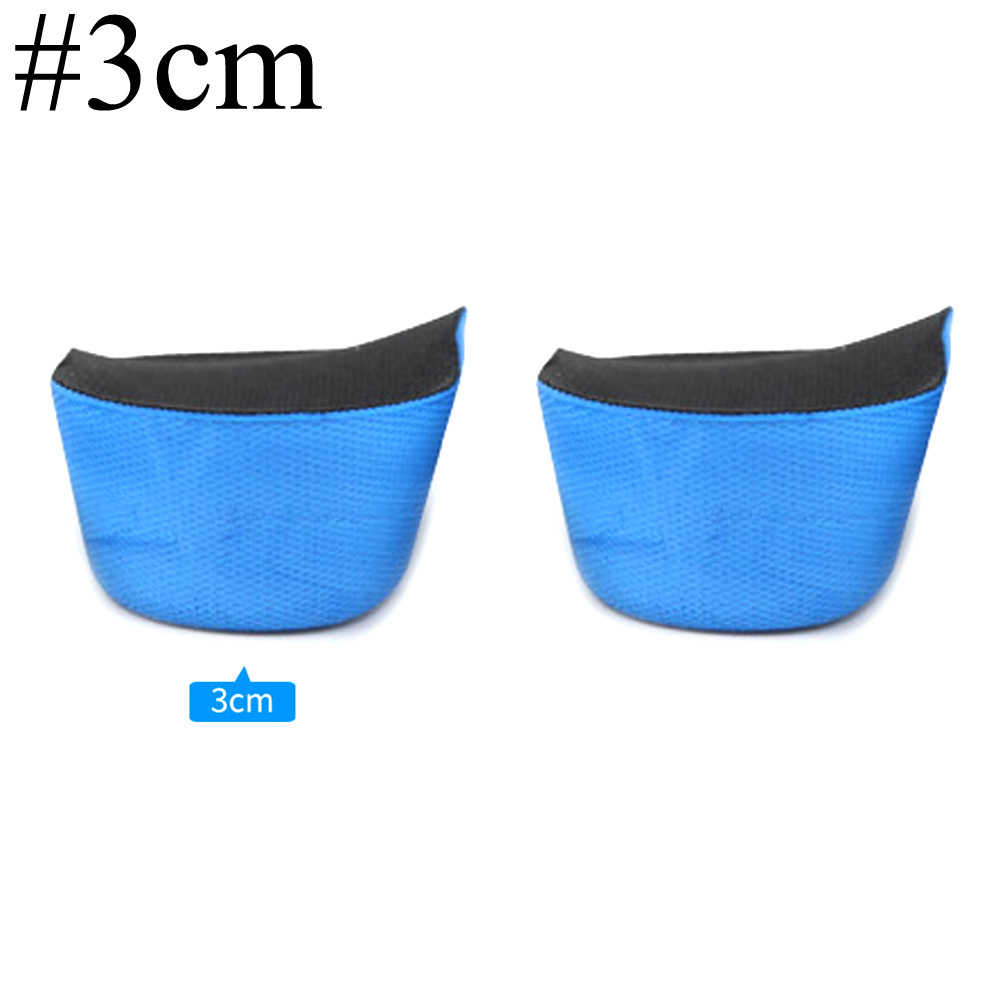 1 paar PU hoogteverhogende inlegzolen, schokabsorptie hielkussenkussens, hoogte 2-4 cm antislip liftschoenen inzetstukken voor mannen en vrouwen: Blauw