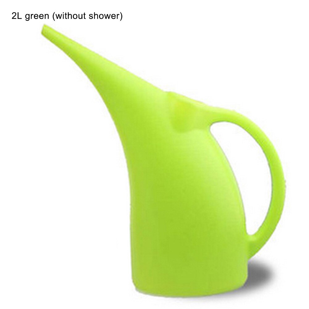 Large Capacity Plastic Long Spout Garden Flower Plants Watering Cans Sprinkler Can Pot Container Holder Water Bottle Can: Green 2L no shower