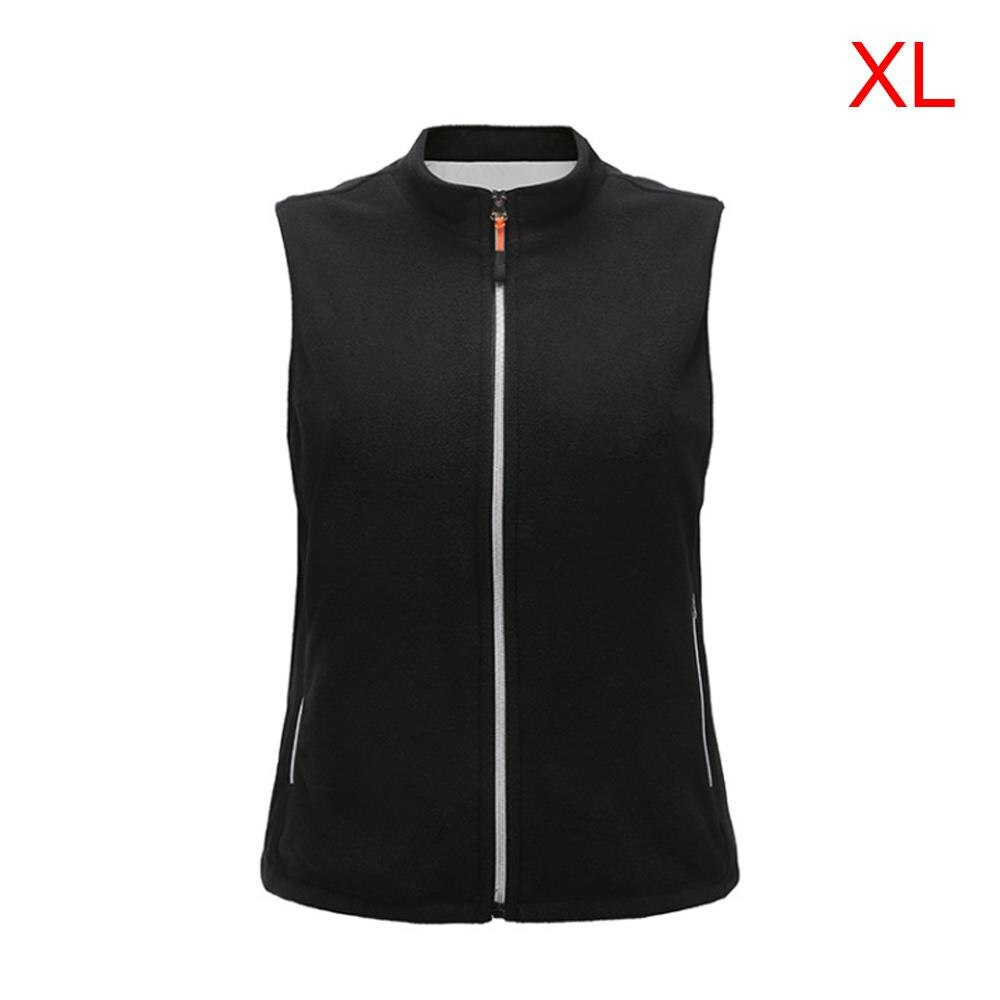 Elektrische Vest Verwarmd Body Warmer Xxxl Winter Kleding Usb Warm Kompres 5 Verwarming Gebieden Thermische Warm Black