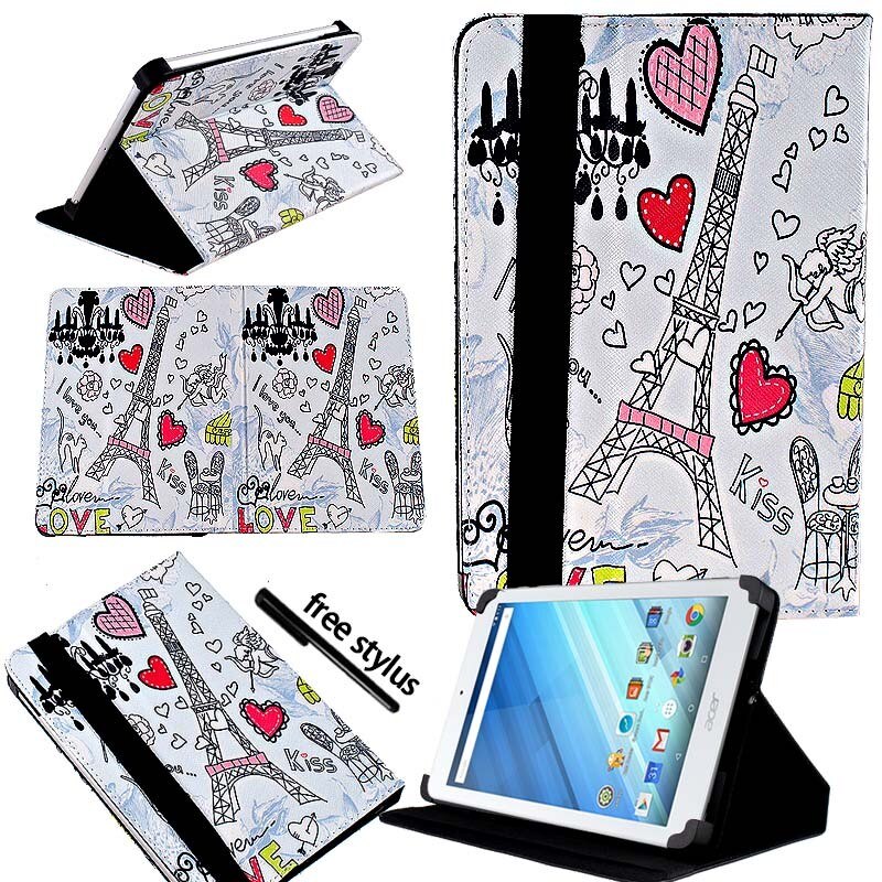 KK&LL para Acer Iconia One 8 pulgadas B1-810 B1-811 B1-850 B1-860 de cuero para Tablet inteligente