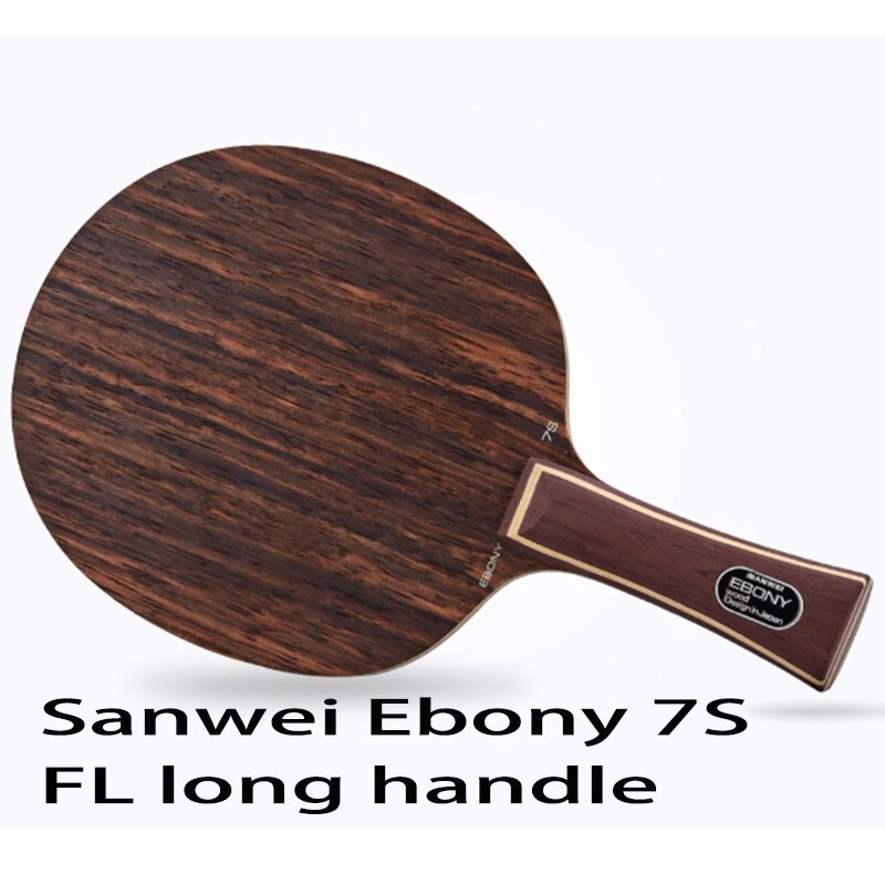Original Sanwei Ebony H5S H7S table tennis blade carbon blade table tennis racket ping pong game: H7S FL long handle