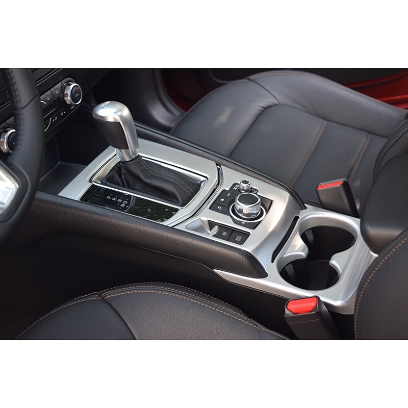 1Set for Mazda CX-5 CX5 - Car Gear Shift Box Central Control Panel Cover Cup Holder Sticker Trim Strip