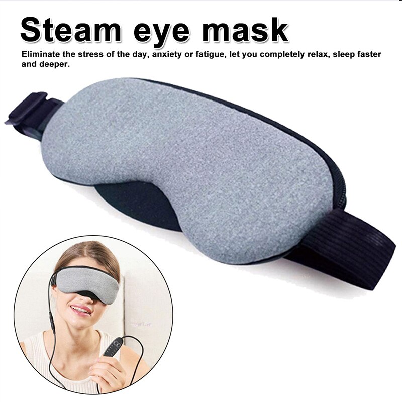 1pcs Temperature Control Heat Steam Cotton Eye Mask Dry Tired Compress USB Pads Eye Care