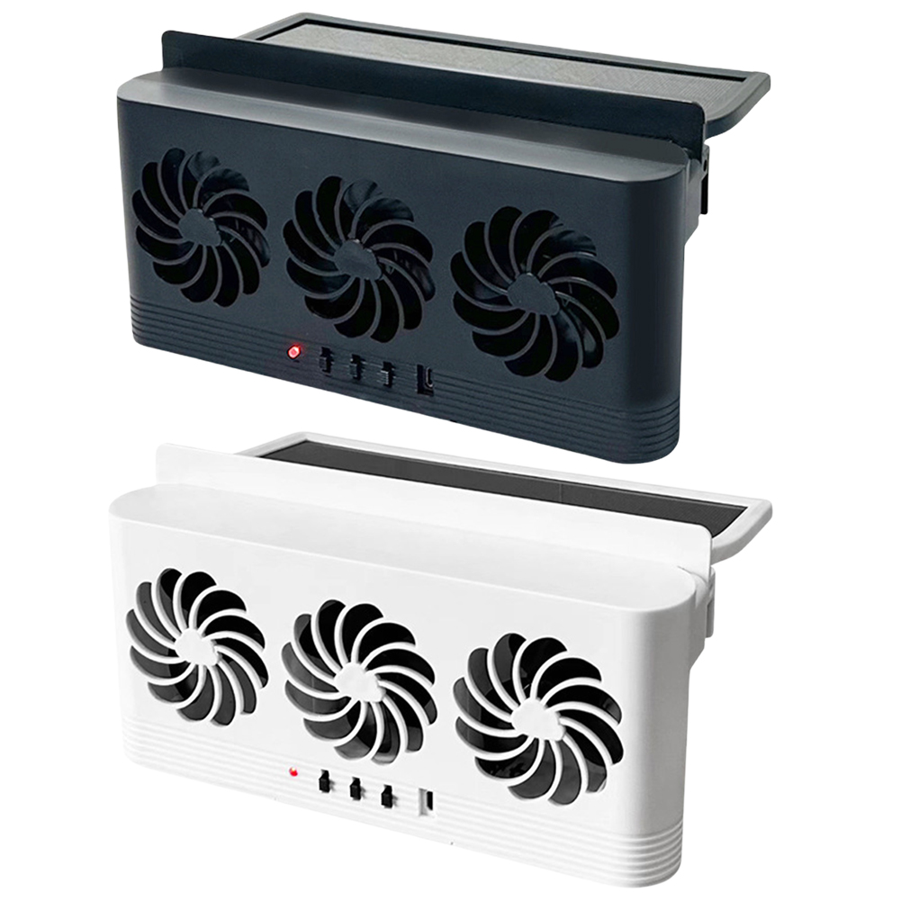 Ventilador de refrigeración de radiador de coche con energía Solar, elimina el olor Peculiar, ventilador de ventilación de ventana de coche, ventilador de ventilación automático alimentado por USB para vehículos