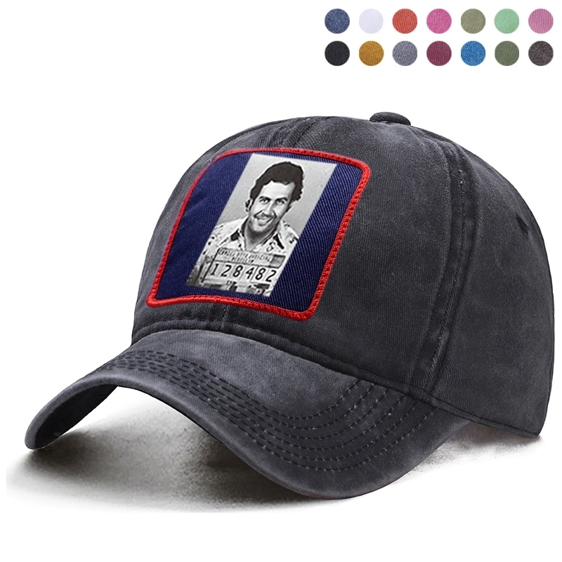 Gorra de béisbol de Pablo Emilio Escobar Gaviria para mujer, gorro de béisbol estilo Harajuku, Hip Hop, padre, camionero sólido, Snapback, Boinas de cola de caballo