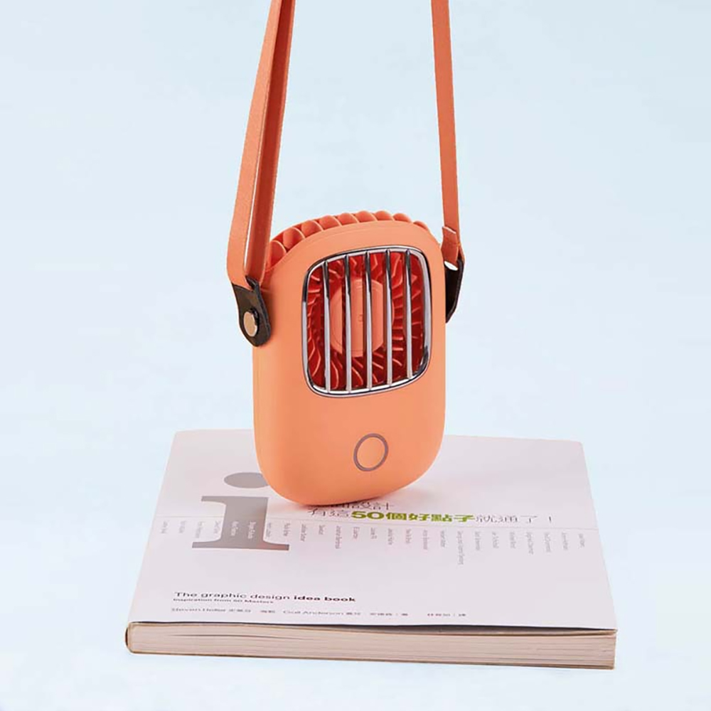 Mini Portable Hanging Neck USB Fan Mute Handheld Desktop Fan with 3 Gears Adjustable Air Cooling Ventilador