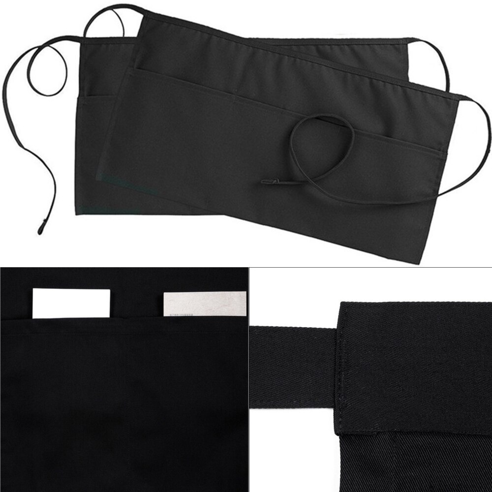 Uniforms For Restaurant Waitress Short Apron Male And Female Aprons 62*31cm Half-length Polyester Cotton Kitchen Utensils
