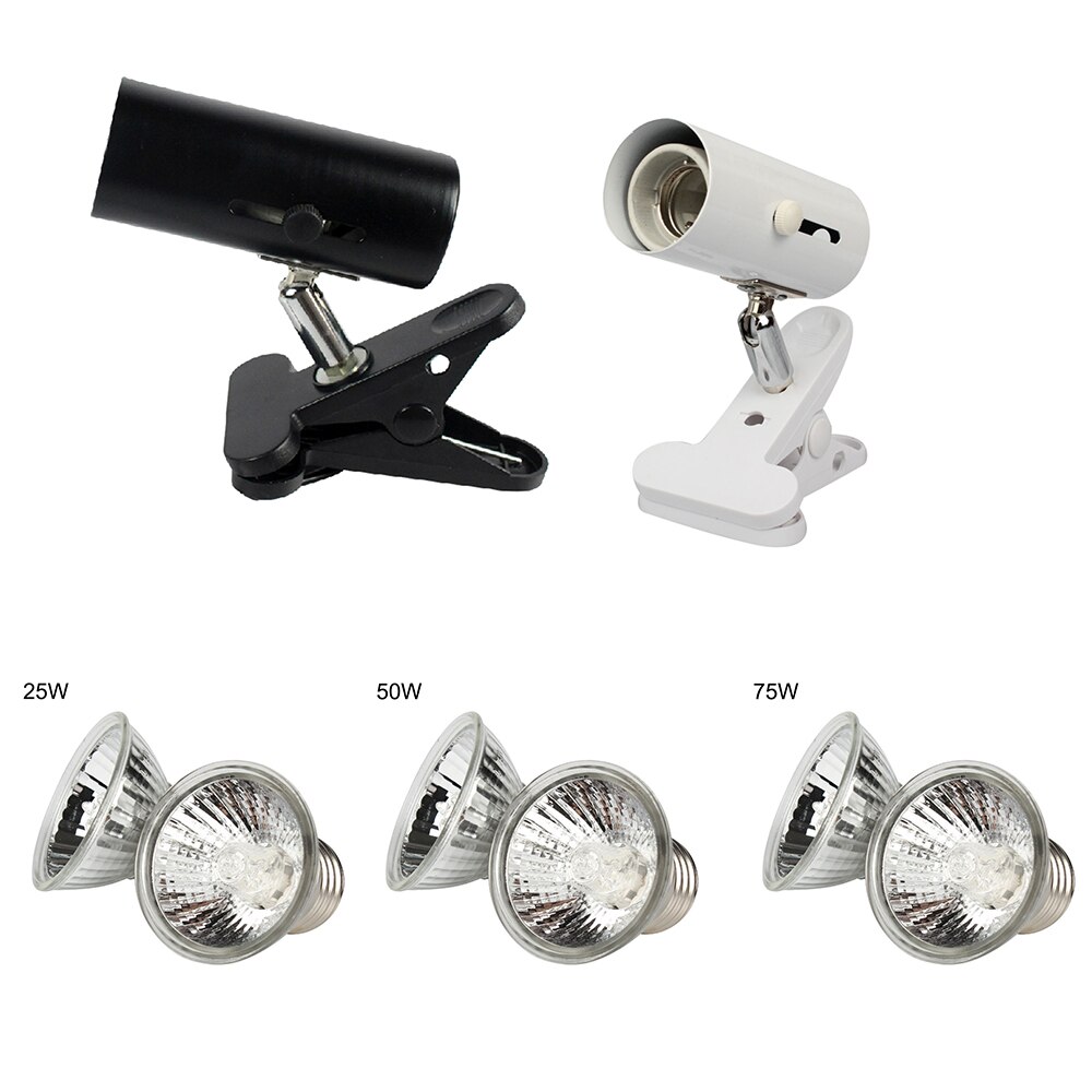 Clip d'ampoule chauffante en métal | Tortue avec interrupteur aquarium, animal domestique, support de lampe, pince à lumière UVA + UVB Base, ensemble d'accessoires pour Habitat