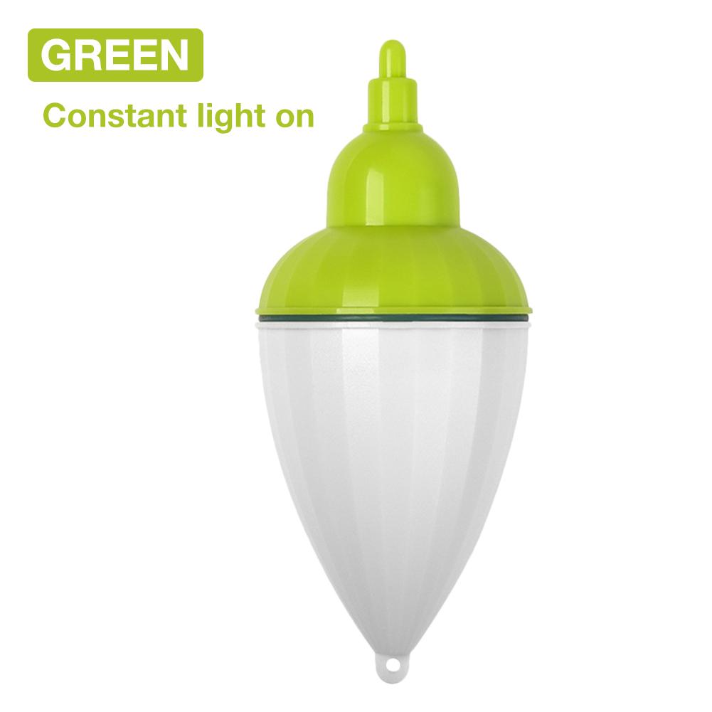 Flotteur de pêche LED lumière électronique eau salée mer roche plastique lumineux électronique Induction bouée adapté à la pêche de nuit: green