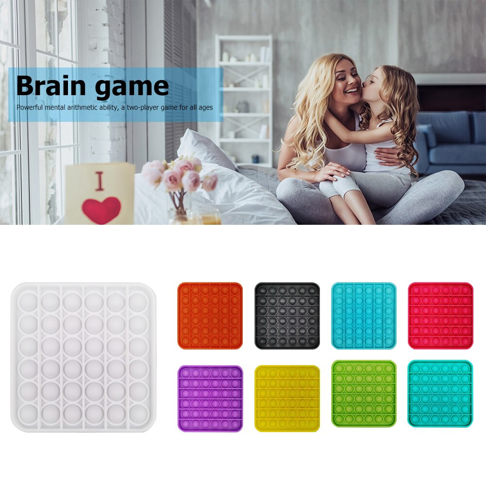 Pop it Push Bubble Fidget giocattoli sensoriali giocattoli Antistress Puzzle da tavolo spremere giocattoli divertenti Silicone Push Pop giocattoli per bambini adulti