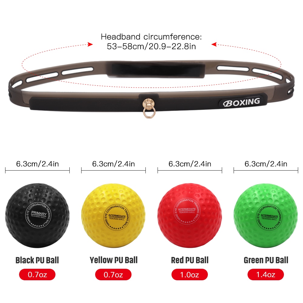 Boxing Reflex Balls with Silicone Fitness Headband... Grandado