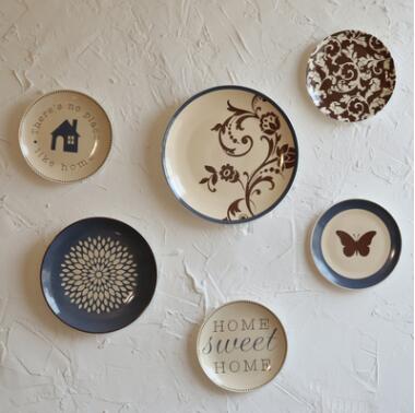 Moderne Keramische Plaat Muur Sticker Decoratie Thuis Woonkamer Muur Opknoping Ambachten Winkel Restaurant Cafe Muurschildering Accessoires