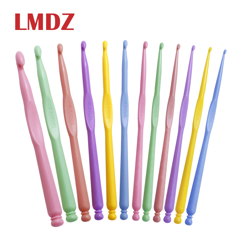 Lmdz 2-10 Mm 12 Stks/set Multi-color Plastic Haaknaalden Kit Breinaalden Craft Brei Haak Haken breinaalden Weave