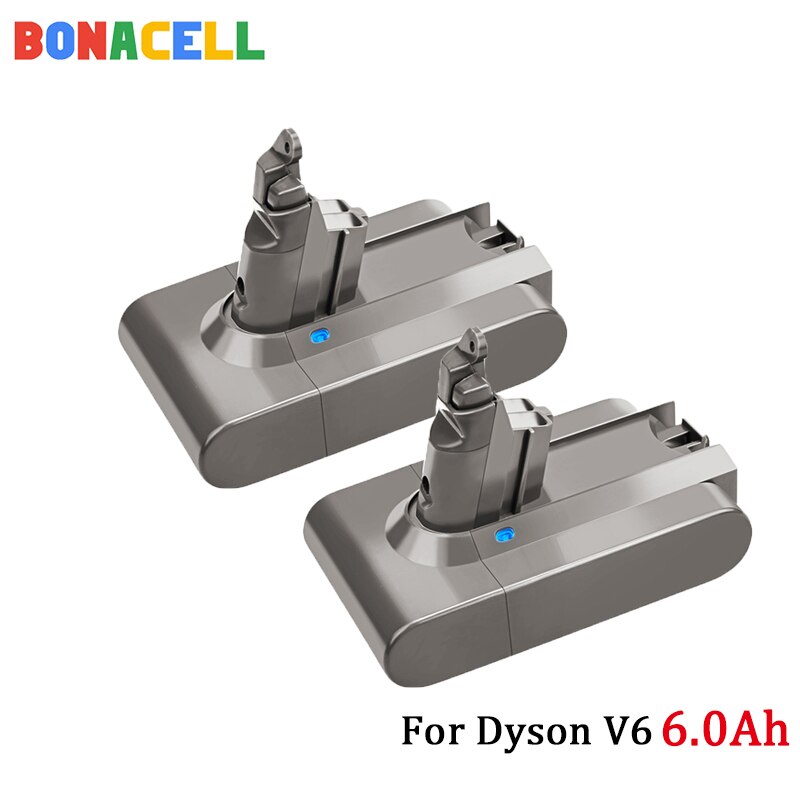21.6v 6000 mah udskiftningsbatteri til dyson li-ion støvsuger  sv09 sv07 sv03 dc58 dc61 dc62 dc74 v6 965874-02 dyrebatteri: 2 stk. 6.0ah
