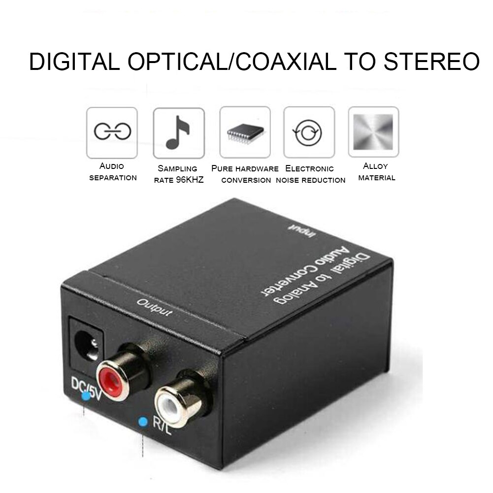 Digitale Audio Analoog Converter Ondersteuning Bluetooth Optical Fiber Toslink Signaal Naar Rca R/L Elektronische Audio Decoder Versterker
