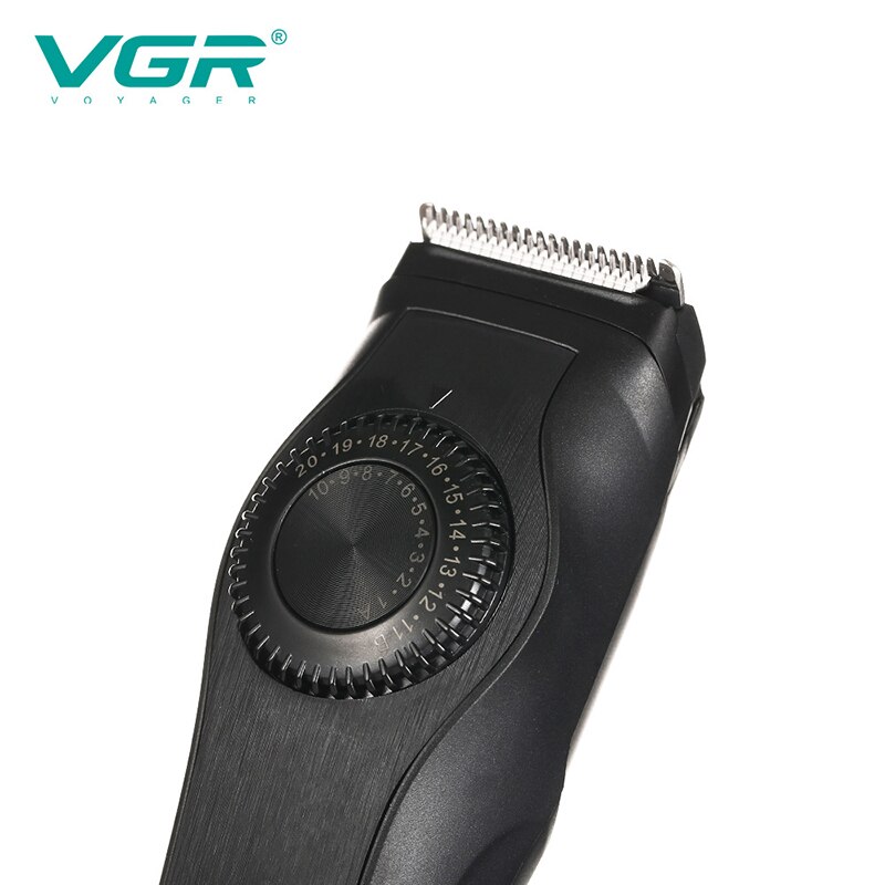 VGR – tondeuse professionnelle pour homme, rasoir Rechargeable pour salon de coiffure et barbe, T9 0mm