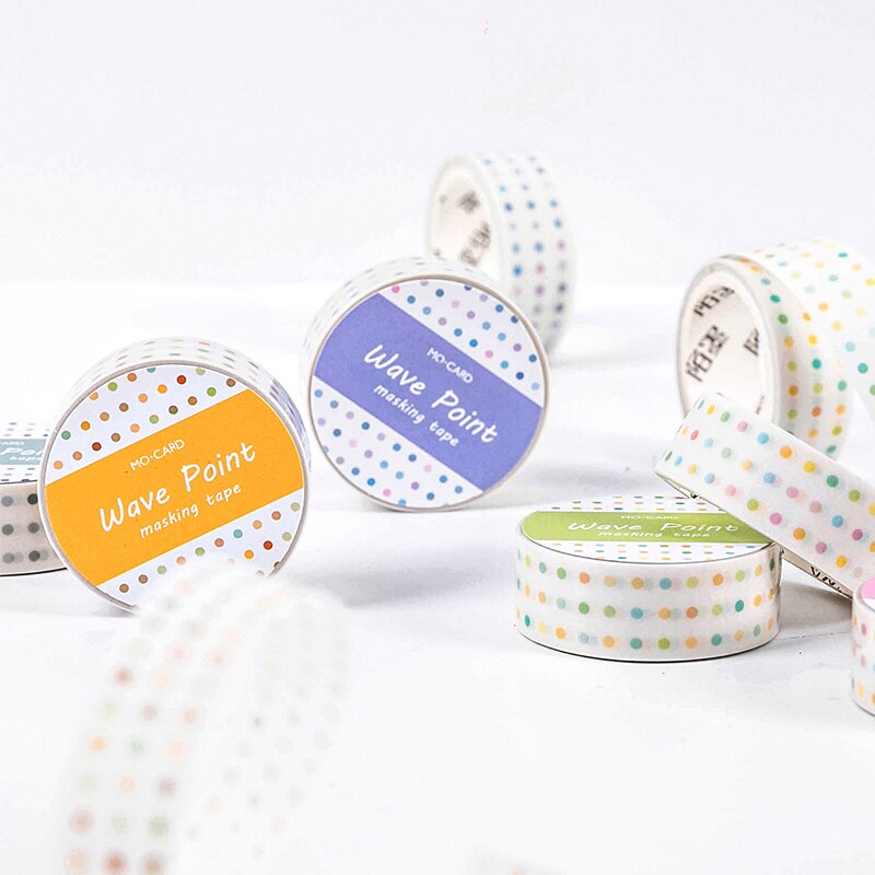 12Pcs/6Sets Shuiyu Golf Punt Serie Sticker Diy Sticker Decoratieve Tape Zwavelzuur Papier Tape