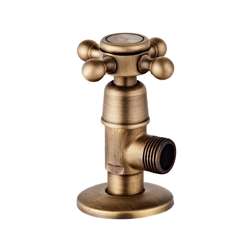 Full copper triangulation valve, cold and water stop valve, bathroom kitchen corner valve 4 points long switch general: Light Grey