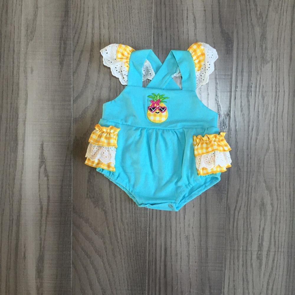 baby girl clothes baby farm romper infant toddler romper baby milk cow pineapple slip romper