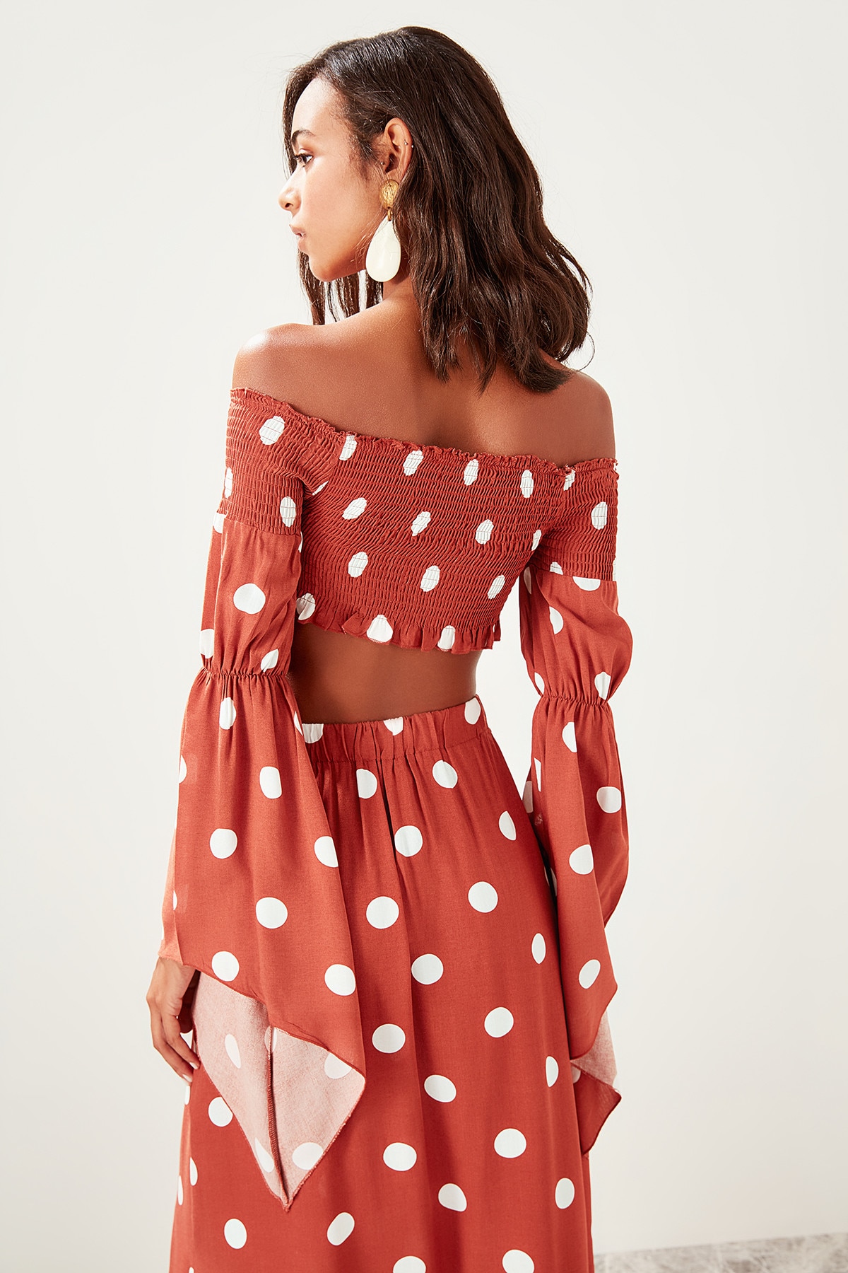 Trendyol Polka Dot Blouse Gipel Viscose TBESS19BB0009