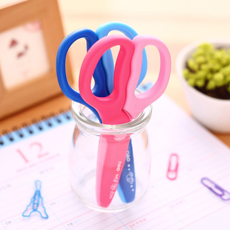 plastic safety scissors cartoon scissors full plastic material children safe scissors for kids