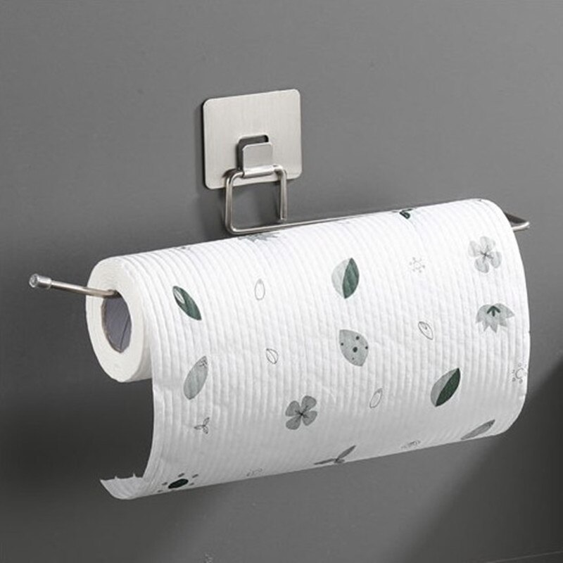 Permanent Reusable Hook Tissue Hook Kitchen Paper Holder Hanger Tissue Roll Towel Rack Bathroom Toilet Sink Door Hanging Storage