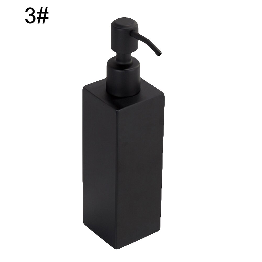 200ml Wall Mounted Pumps Stainless Steel Lotion Pump Home Bath Black Coated Boston Round Soap Dispenser Bathroom Supply: 3