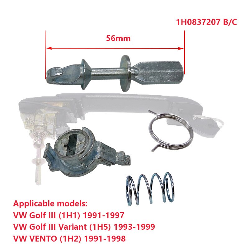 Kit de réparation de serrure de porte de voiture, pour VW Golf III Golf III Variant VENTO 1991-1999 1H0837207C 1H6 827571