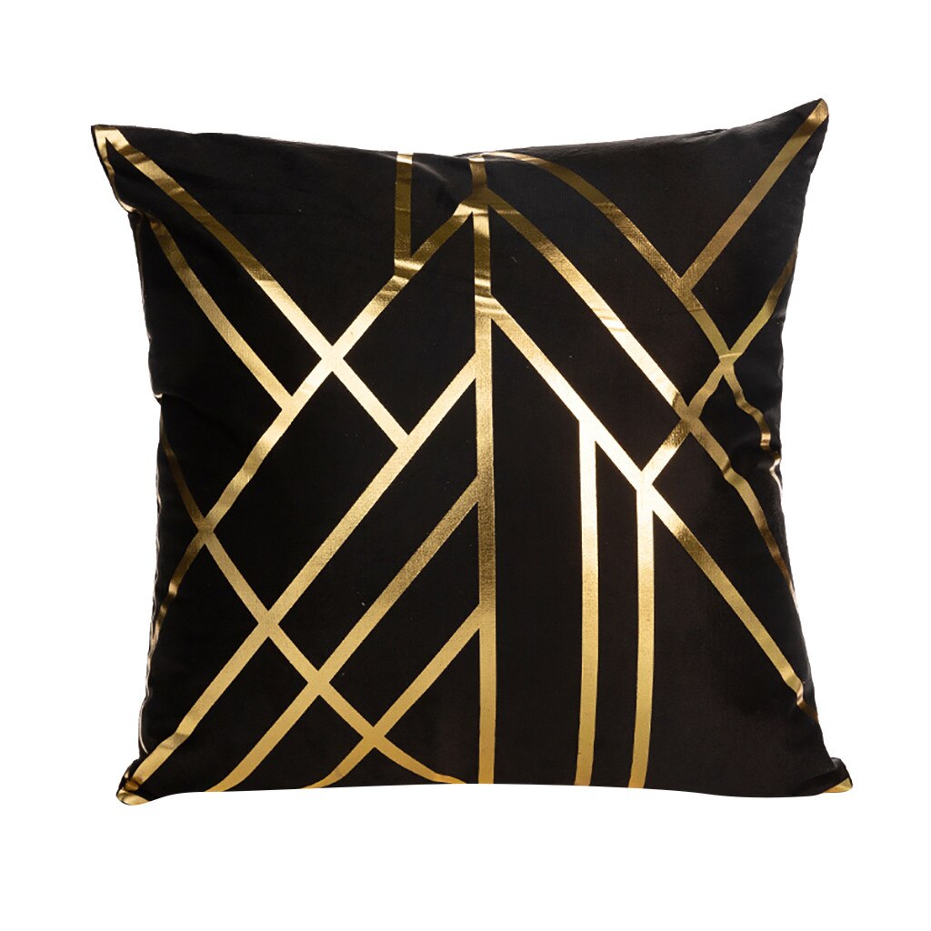 #l5 2019 polyester guld brev kudde soffa bil midje kudde kudde kamouflage absorbera svett kuddar faux: M