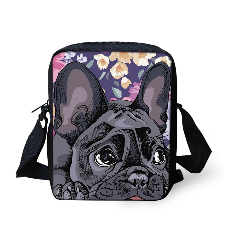 FORUDESIGNS Boston Terrier Girls Small Messenger Bag Boys Daily Shoulder Bag Pomeranian Printed Women Lightweight Crossbody Bag: Z2510E