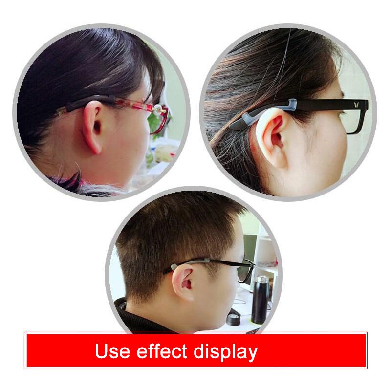 3 Pairs Glasses Temple Tips Silicone Anti-Slip Safety Retainer Ear Hooks for Eyeglass Sunglasses B99