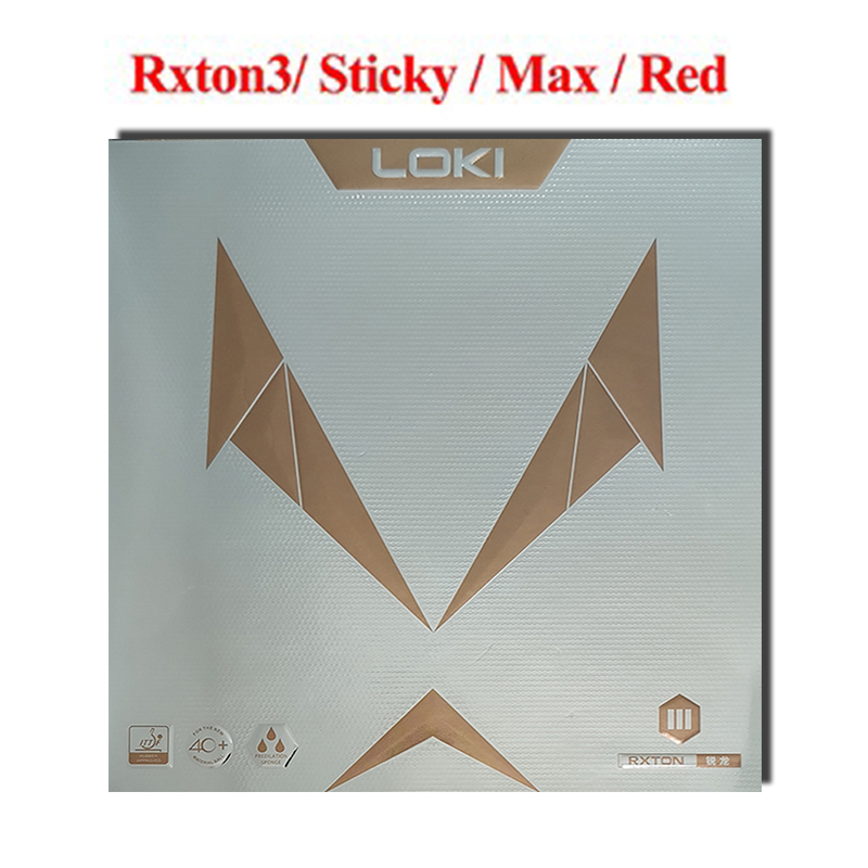 LOKI RXTON Table Tennis Rubber ITTF Approved Red Pimples-in Hard Sticky Ping Pong Rubber Sponge for Fast Attack/Loop/Control: 1pc Rxton3 Red