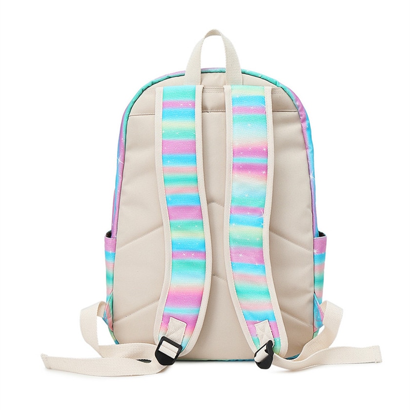 Fengdong schule taschen für Teenager mädchen streifen waterpfoof schule Rucksack einstellen freundlicher lebensmittel tasche freundlicher stift bleistift tasche einstellen