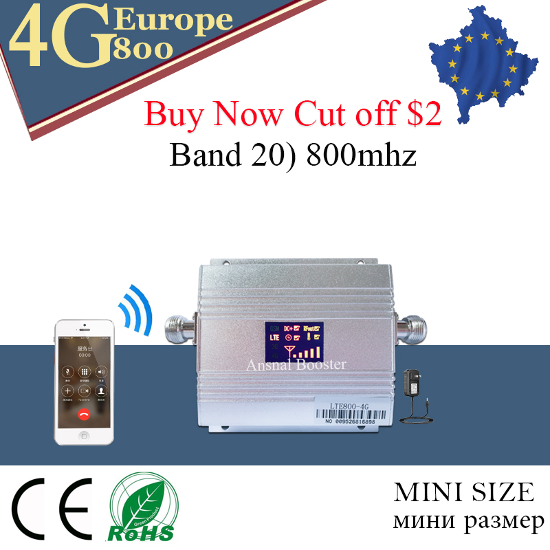 4G Signaal Booster Lte 800Mhz Signaal Amplificateur Gsm 4G Antenne Repeater Band 20 Snelle 4G Netwerk 800Mhz Mobiele Signaal Booster