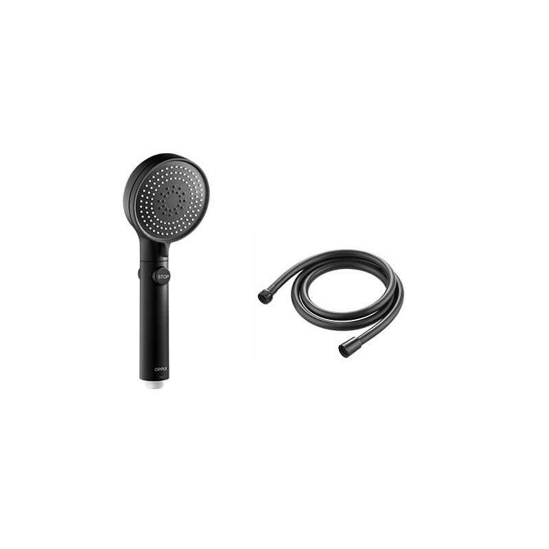 Xiaomi Mijia OPPLE Booster hand shower set Supercharged third gear water mode One-click STOP button: black head with hose