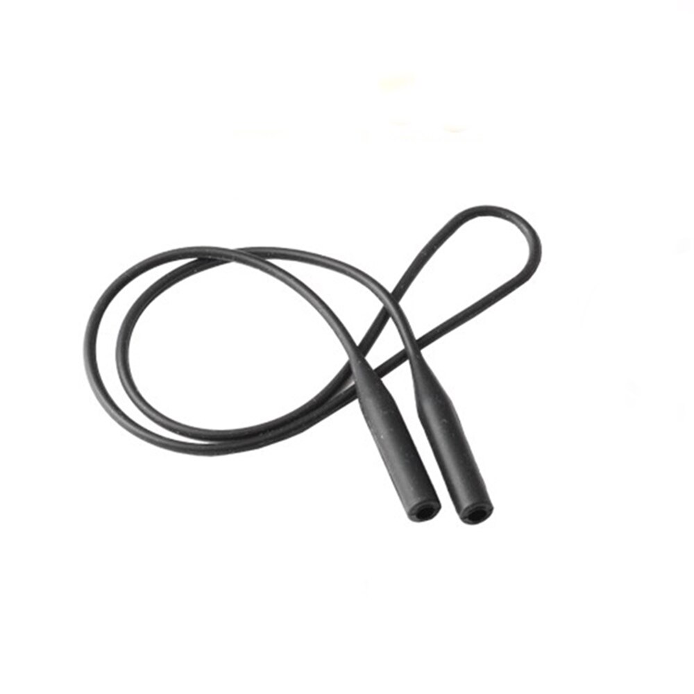 1 Pc Candy Color Elastic Silicone Eyeglasses Straps Sunglasses Chain Sports Anti-Slip String Glasses Ropes Band Cord Holder: black