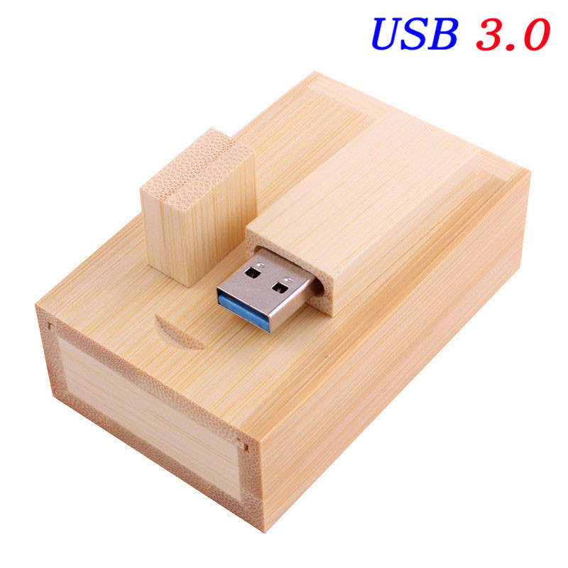 gratis tilpasset logo høyhastighets usb-minnepinne i tre 3.0 stk. 128gb stk. bryllupsminnepinner 64gb stk . fotominnepinne u-disk 16gb 32gb: Grå / 128gb