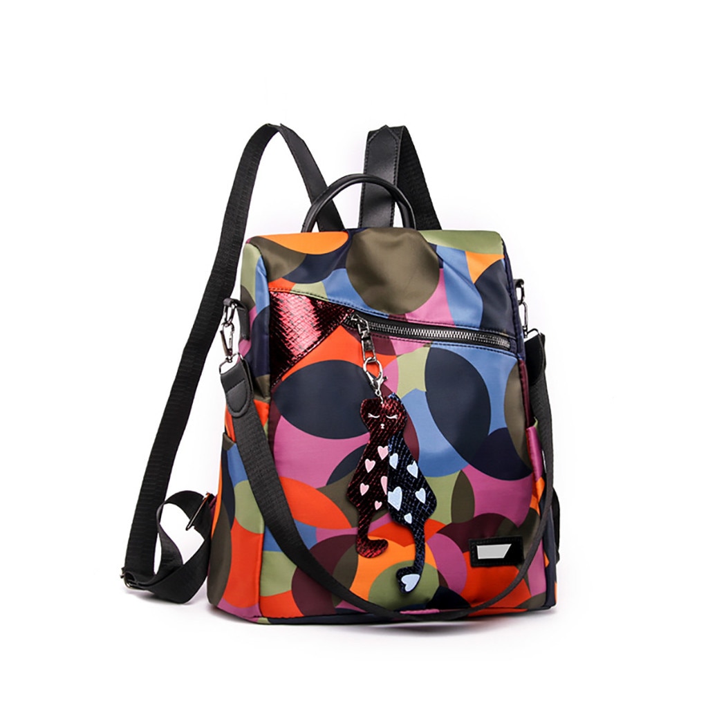 Mochilas Vintage de para mujer, gran capacidad, sencilla y , impermeable, bolsa para estudiantes mochila antirrobo #08,