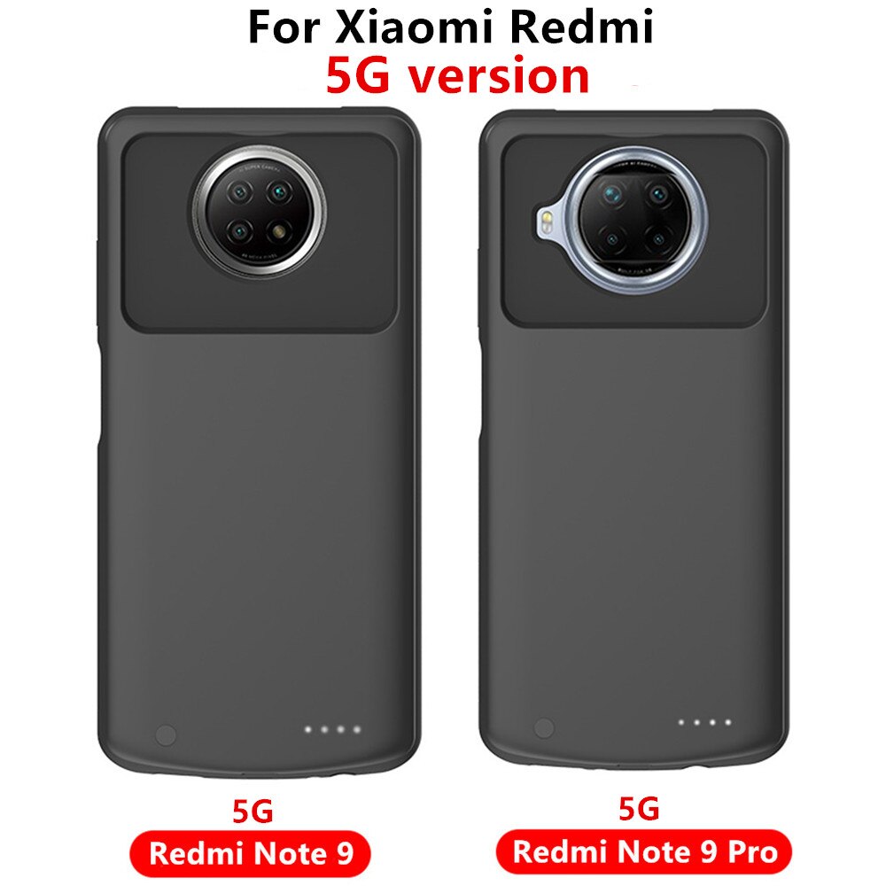 Battery Charger Case Voor Xiaomi Redmi Note 9 Pro 5G Powerbank Case 6800Mah Externe Opladen Cover Voor Redmi note 9 Batterij Case